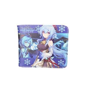 Genshin Impact Ganyu Anime Bifold Wallet - Cryo Character Billfold Card Holder